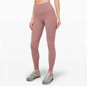 NWT Lululemon Aligns HR 28” Size 6 Mauve/Mocha